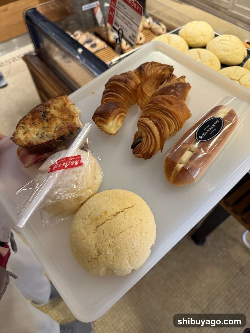 Bakery Tray with Pastries and Bread