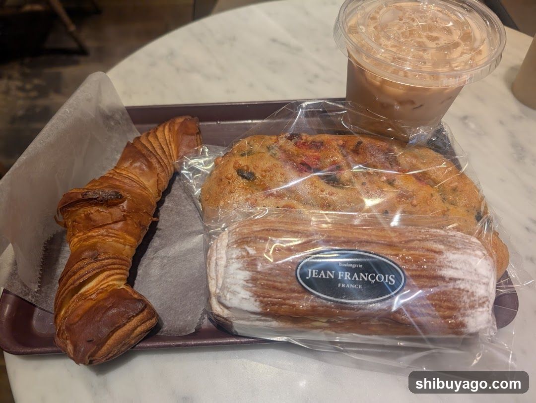 Bakery Tray with Pastries and Coffee