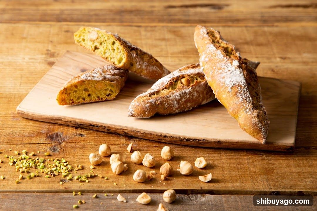 Pistachio Bread on Wooden Board