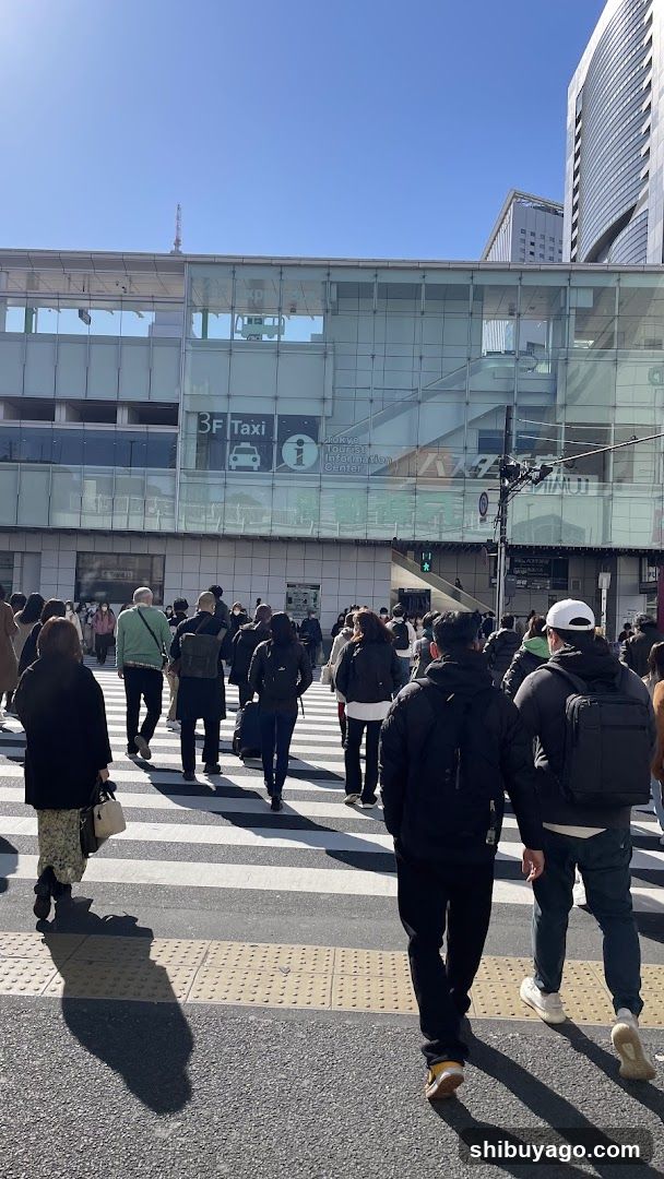 Crowded Crosswalk at Shibuya Station