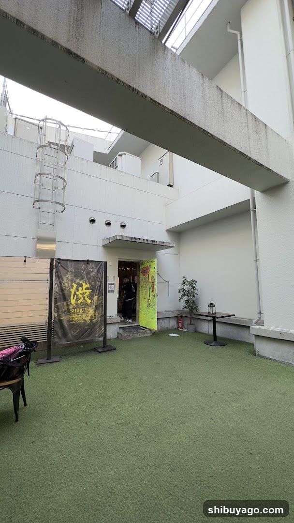 Courtyard Entrance with Signage