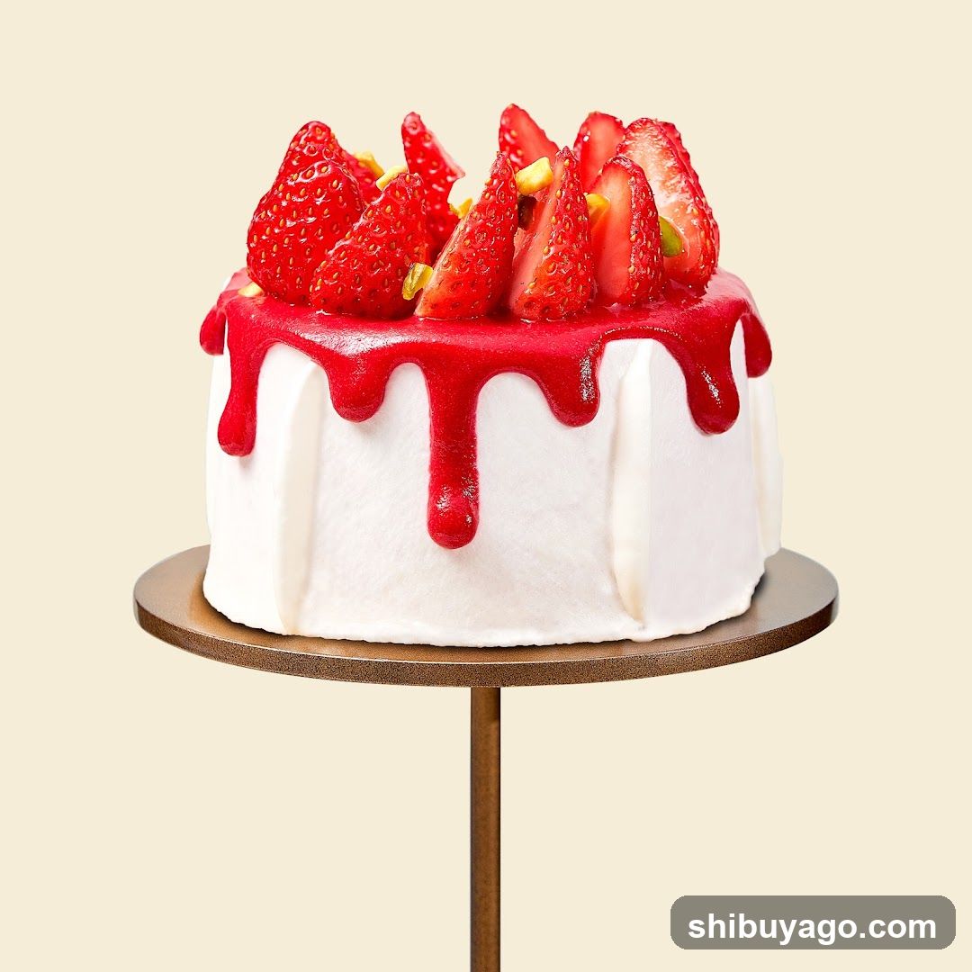 Strawberry Cake on Stand