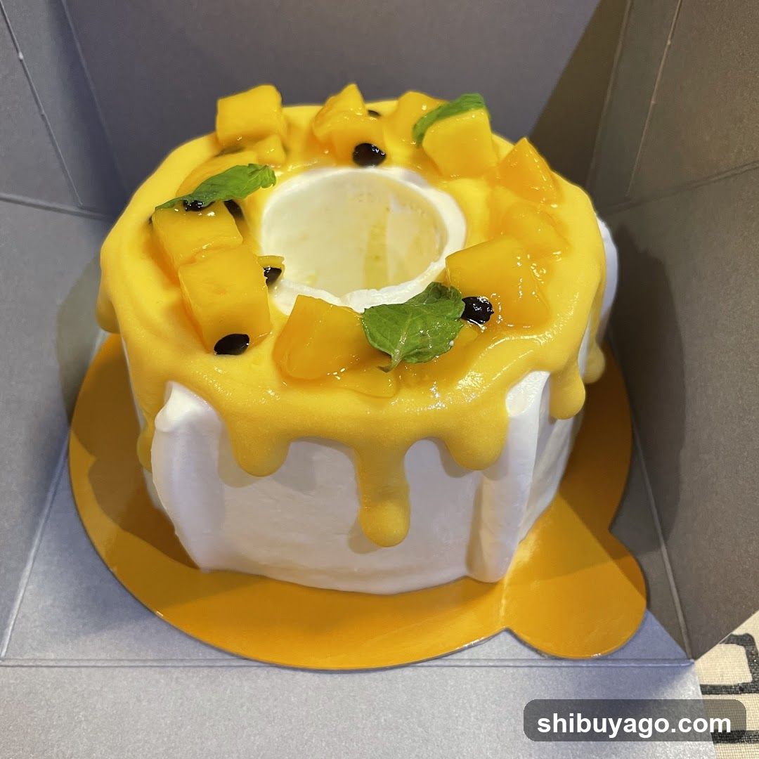 Mango Cake with Passion Fruit Topping