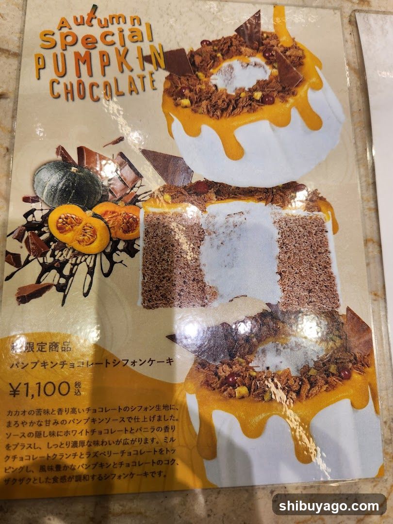 Autumn Special Pumpkin Chocolate Cake Advertisement