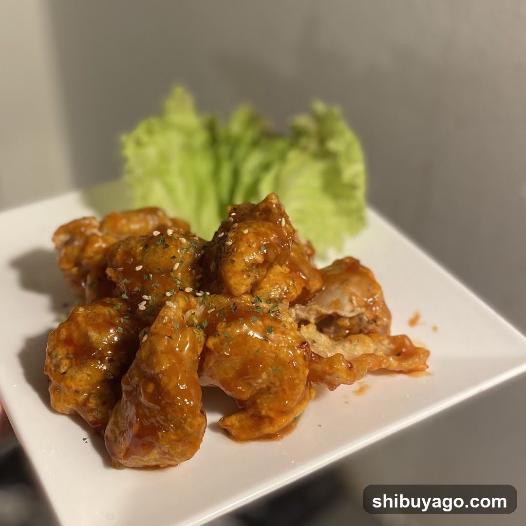 Glazed Chicken Wings with Lettuce Garnish