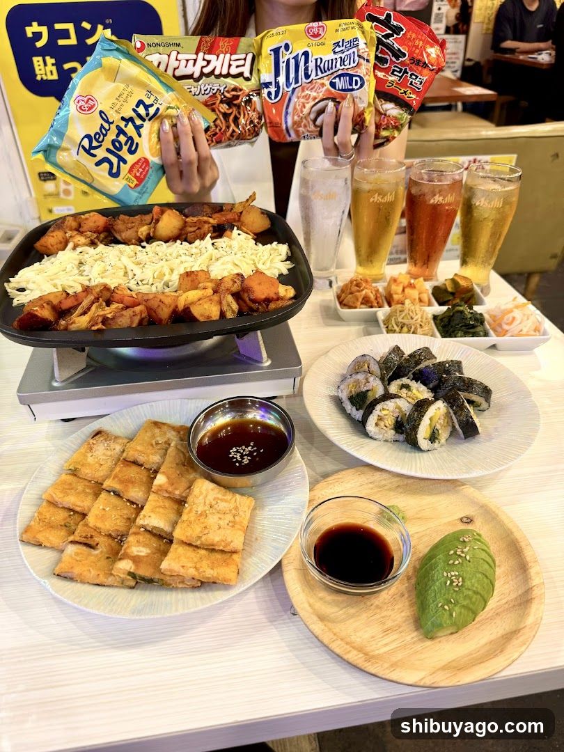 Korean Food Spread with Packages