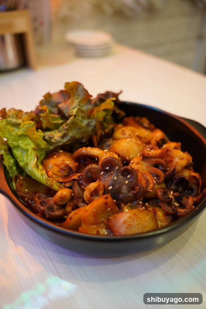 Spicy Octopus Dish with Lettuce