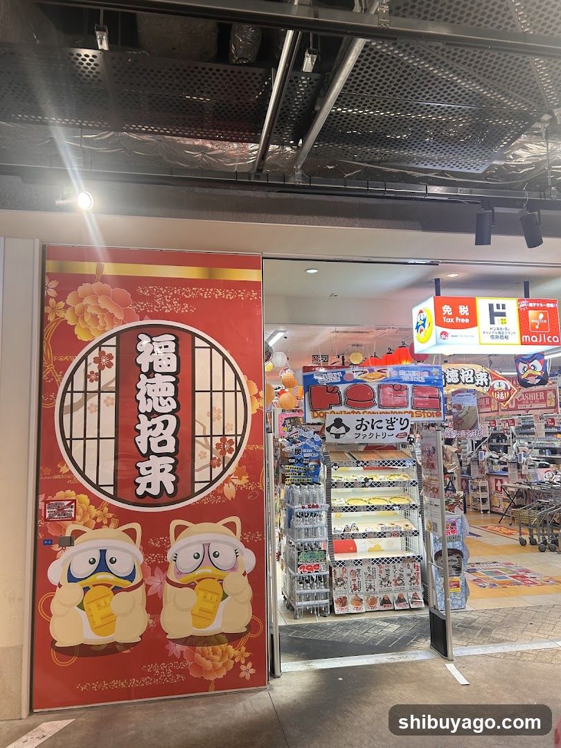 Store Entrance with Decorative Banner