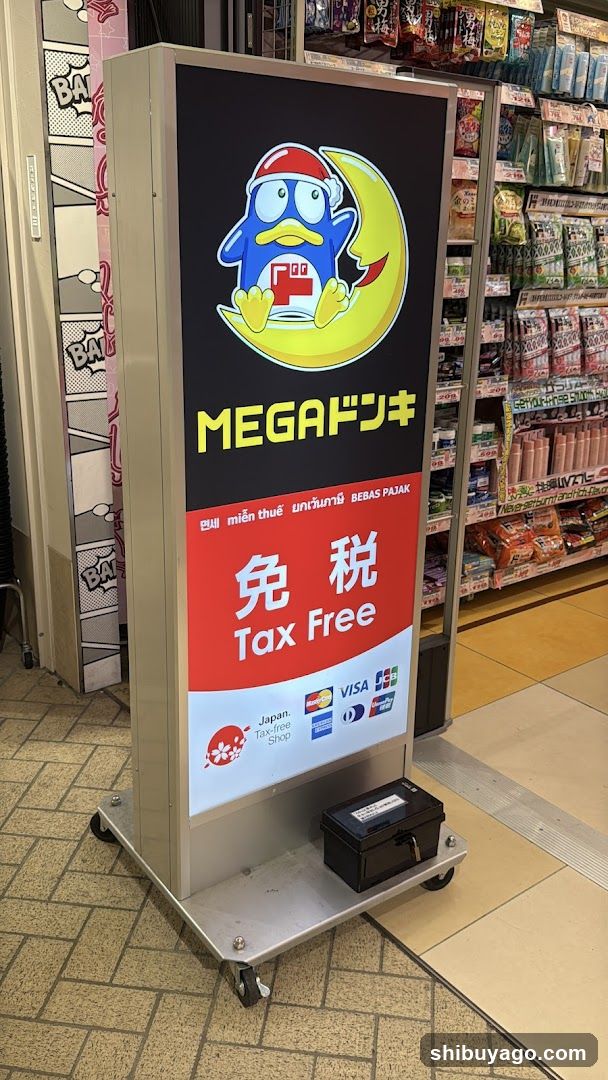 Tax Free Signage in Store Interior