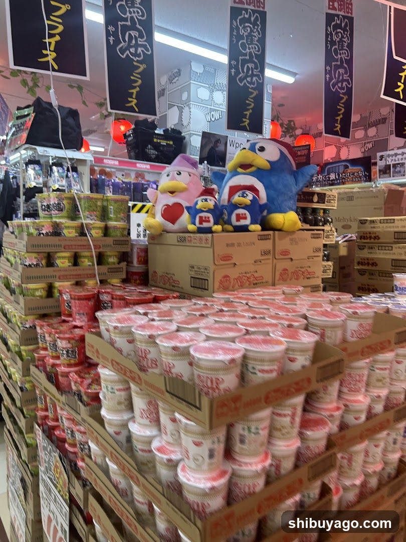 Instant Noodle Display with Merchandise