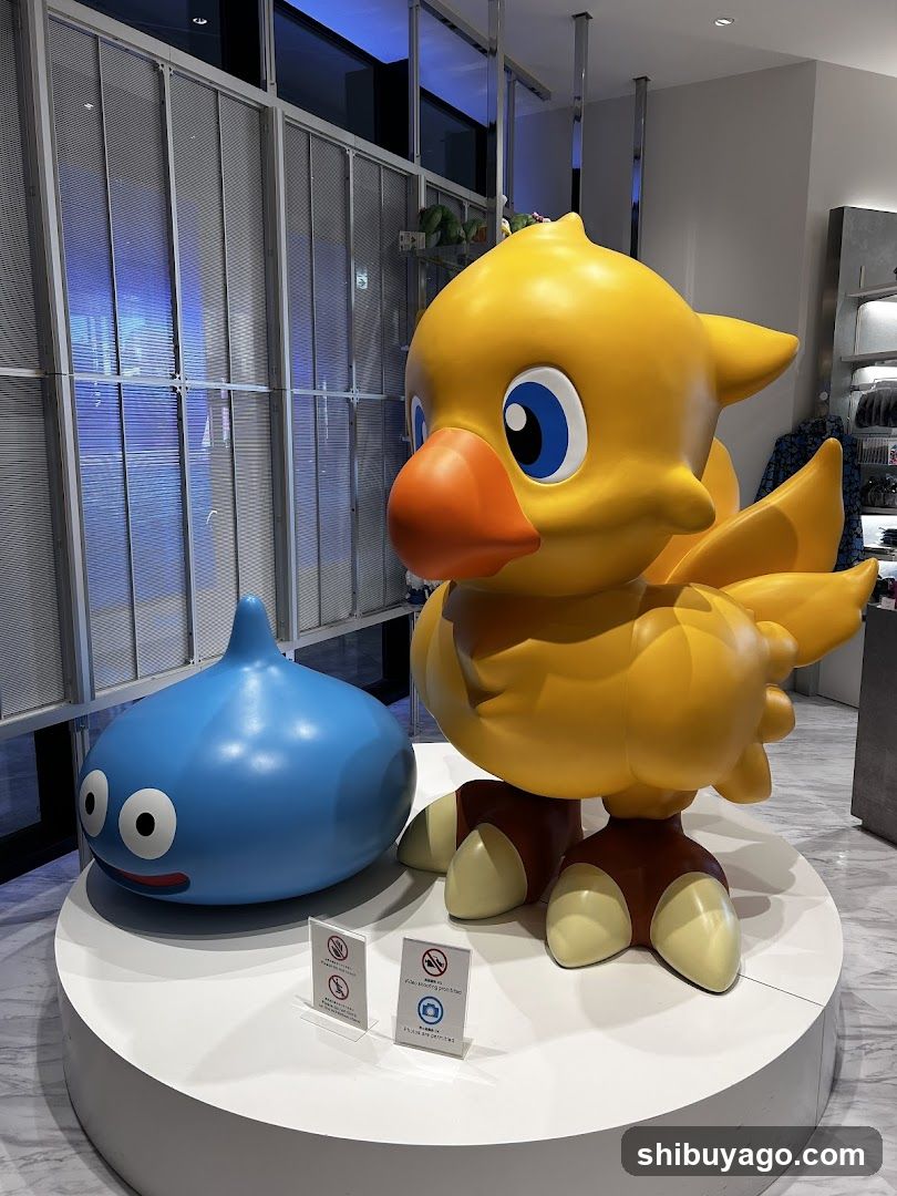Duck and Blob Sculptures Display