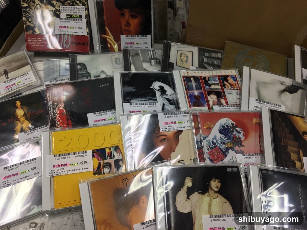 Used Music Discs Display