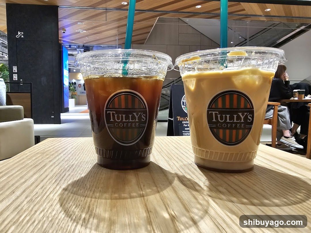 Tully's Coffee Drinks on Table