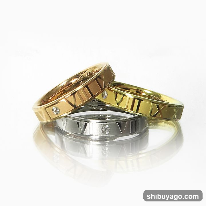 Gold and Silver Rings with Roman Numerals