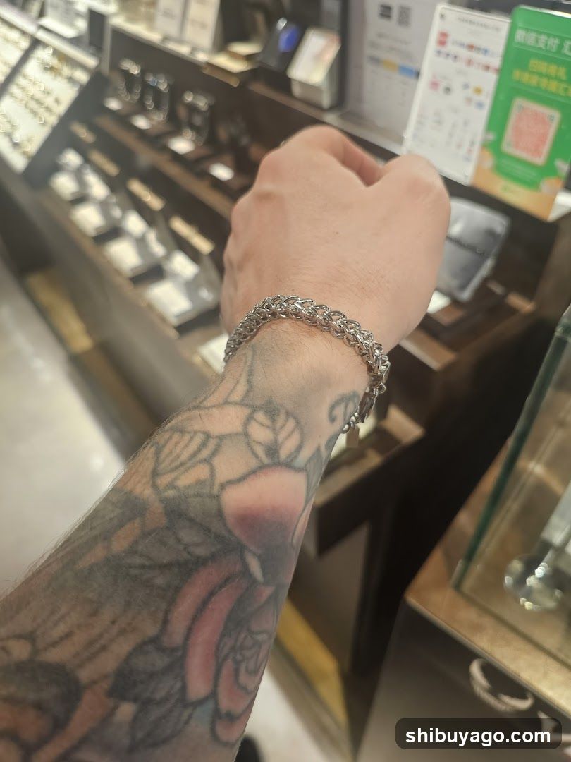Jewelry Store Interior with Tattooed Arm