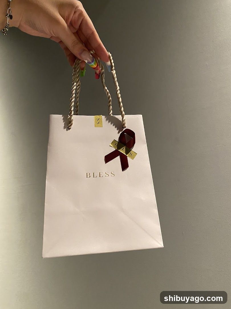 Bless Gift Bag with Red Ribbon