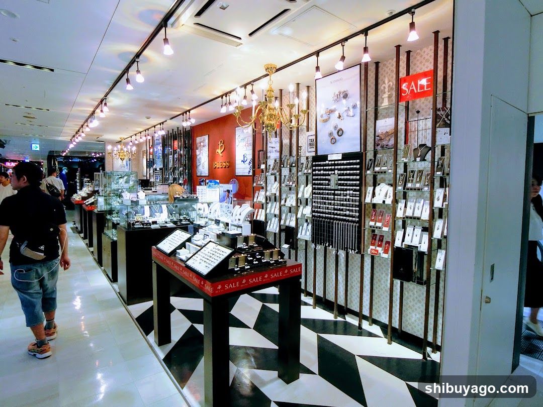 Jewelry Store Interior with Sale Signage