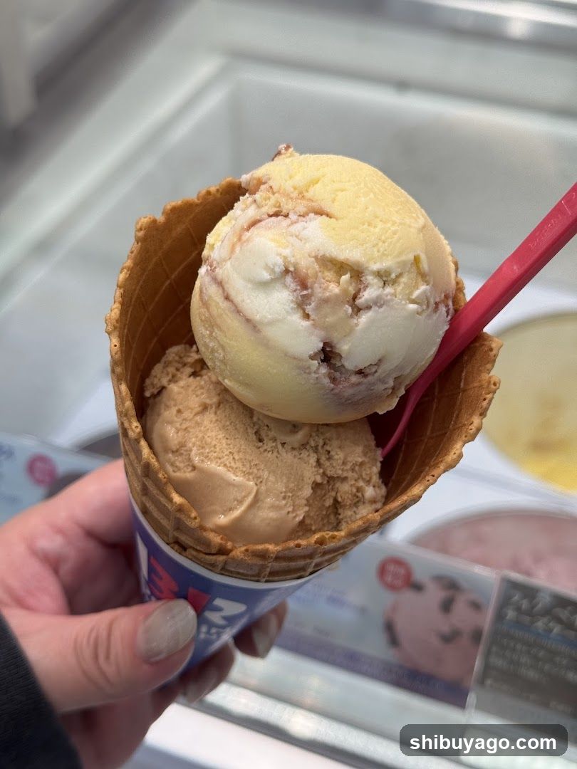 Ice Cream Cone with Two Scoops
