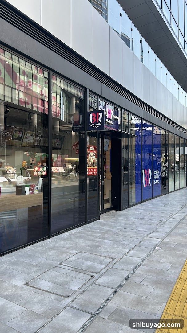 Storefront with glass facade and signage