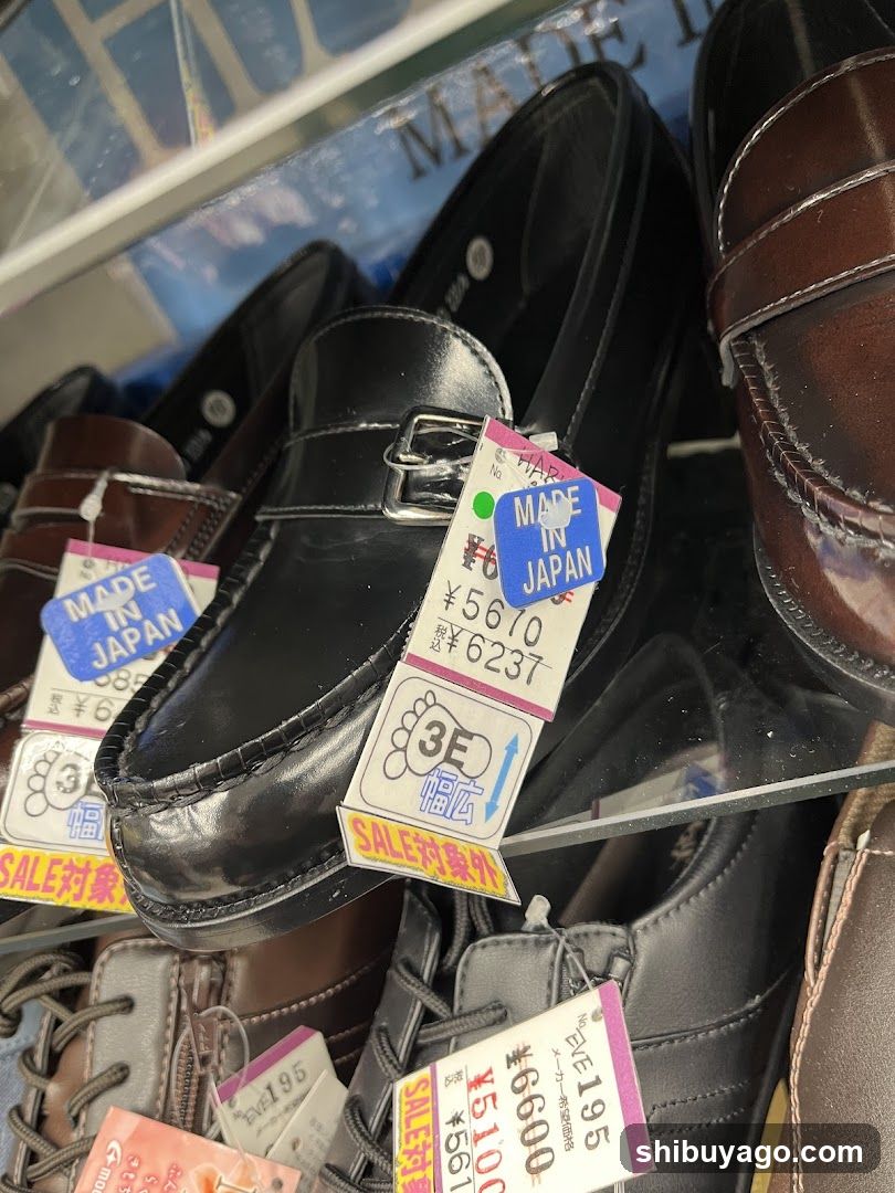 Shoe Display with Price Tags