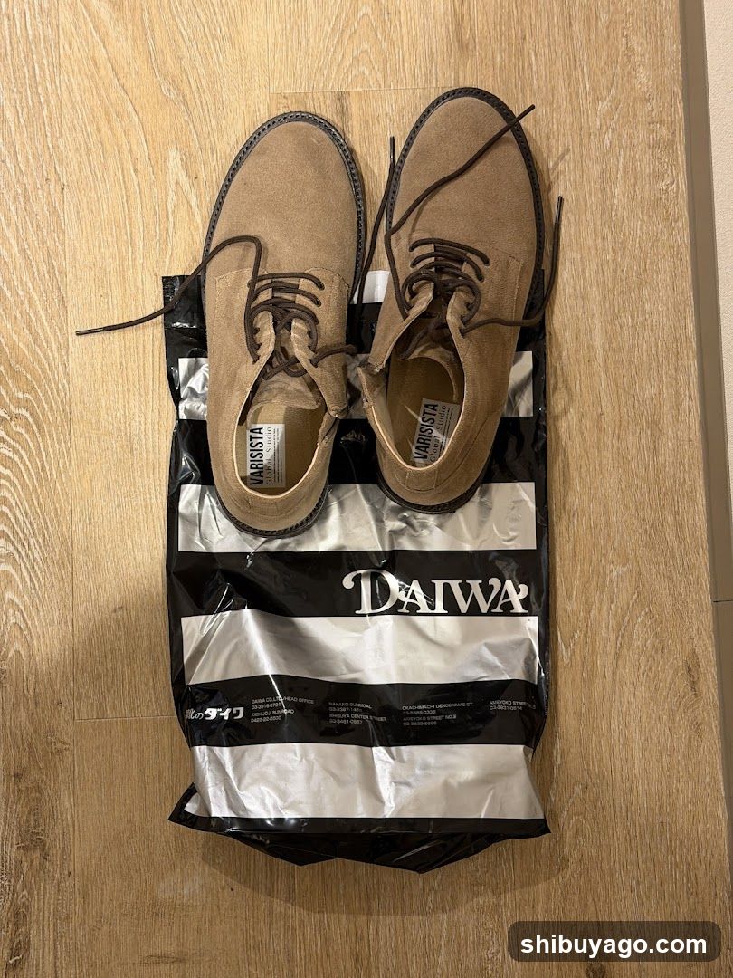 Suede Shoes on DAIWA Bag