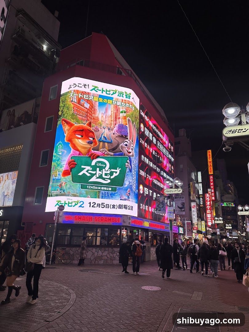 Shibuya Street at Night