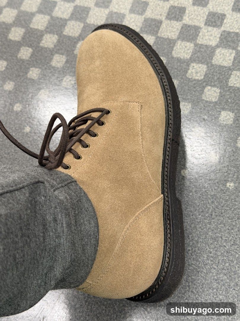 Suede Boot Close-Up