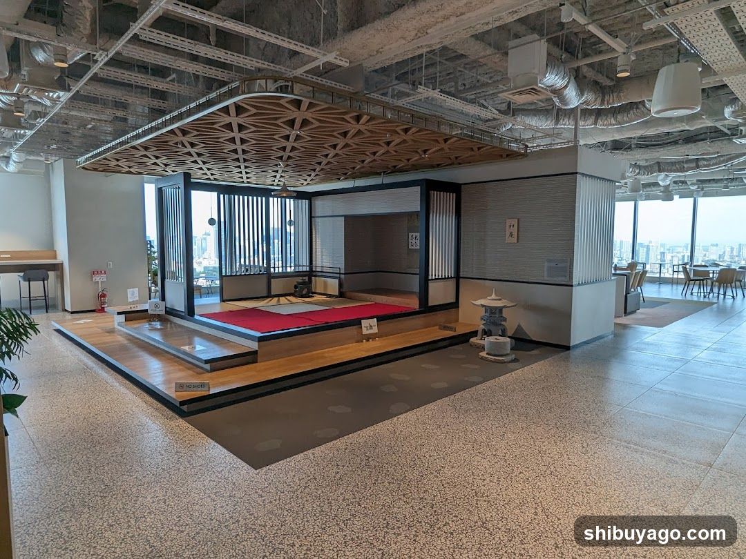 Japanese-style interior space with tatami room