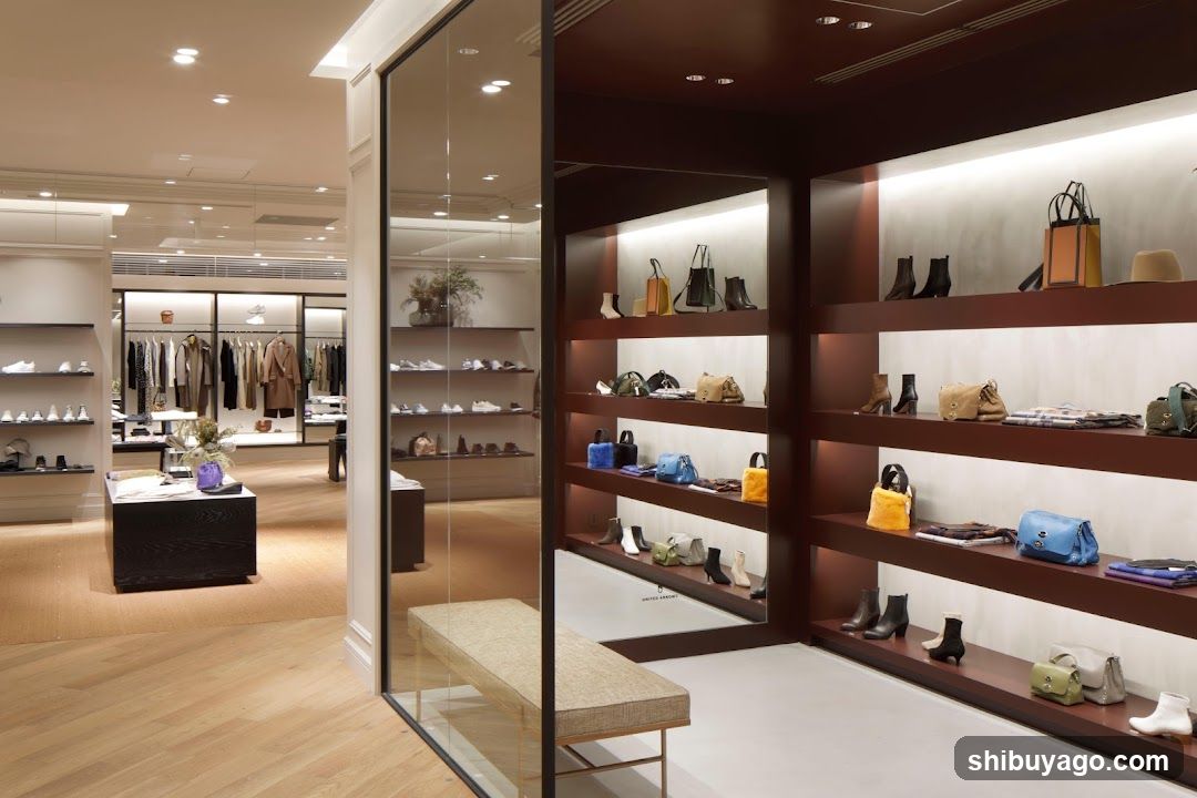 Luxury Footwear and Handbag Display