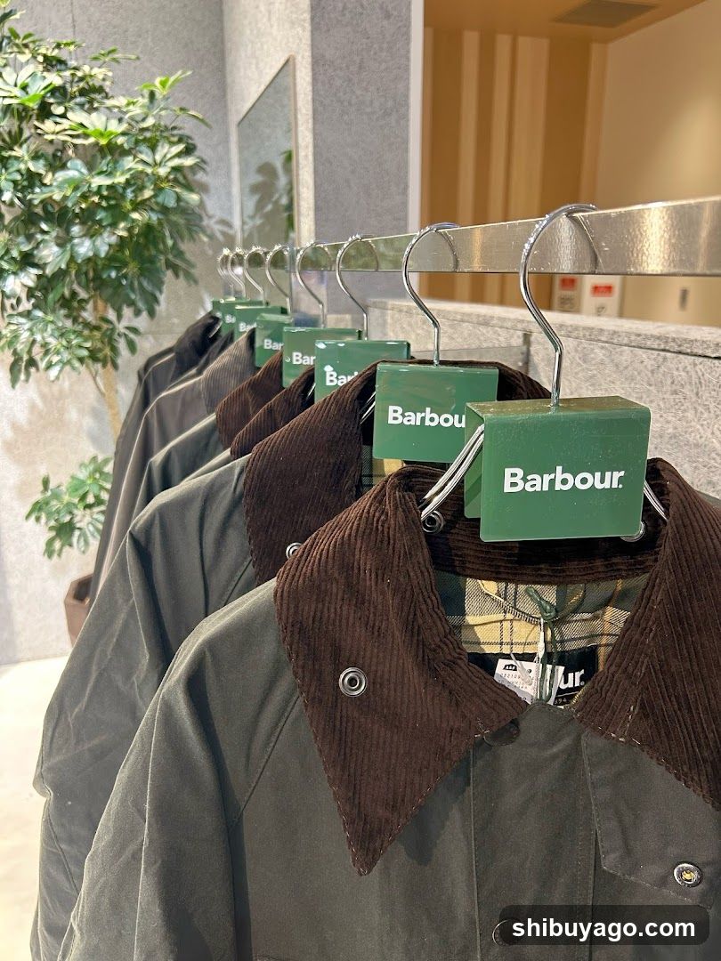 Barbour Jackets Display