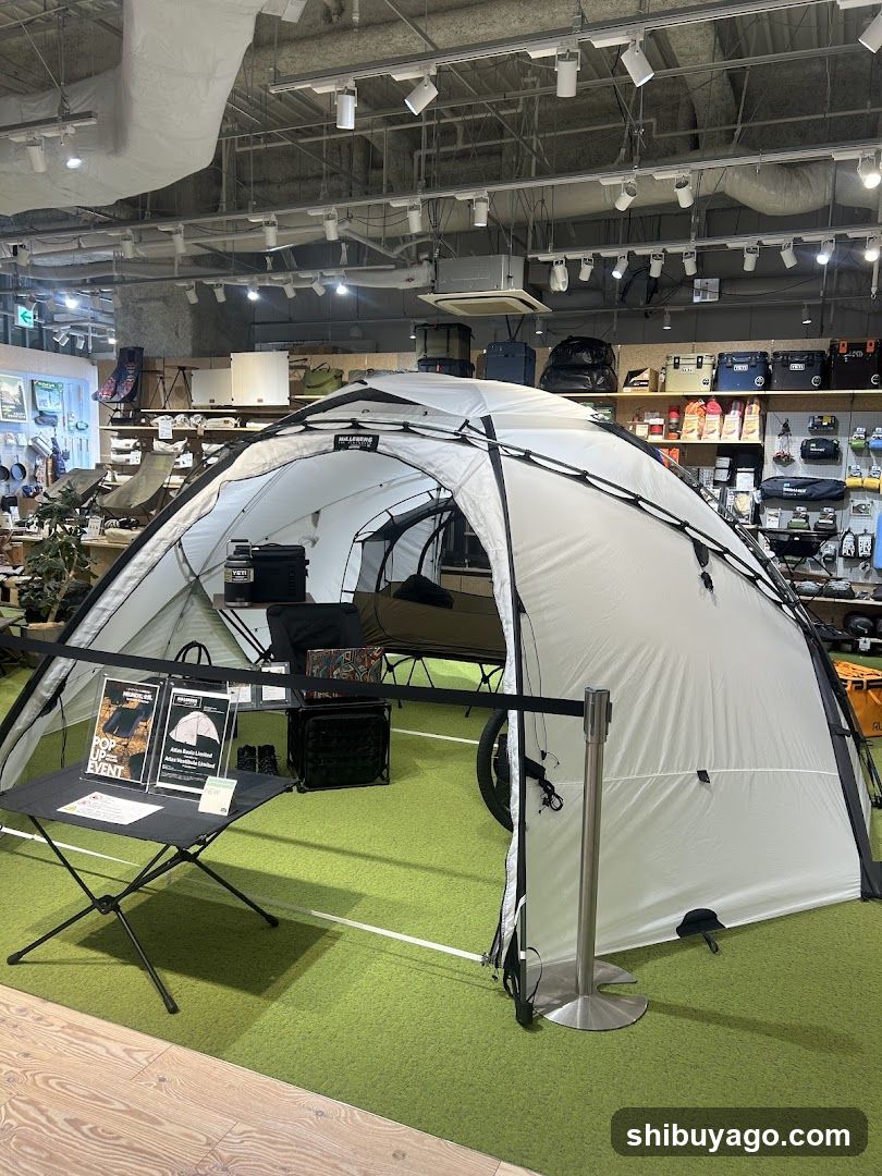 Camping Tent Display in Store