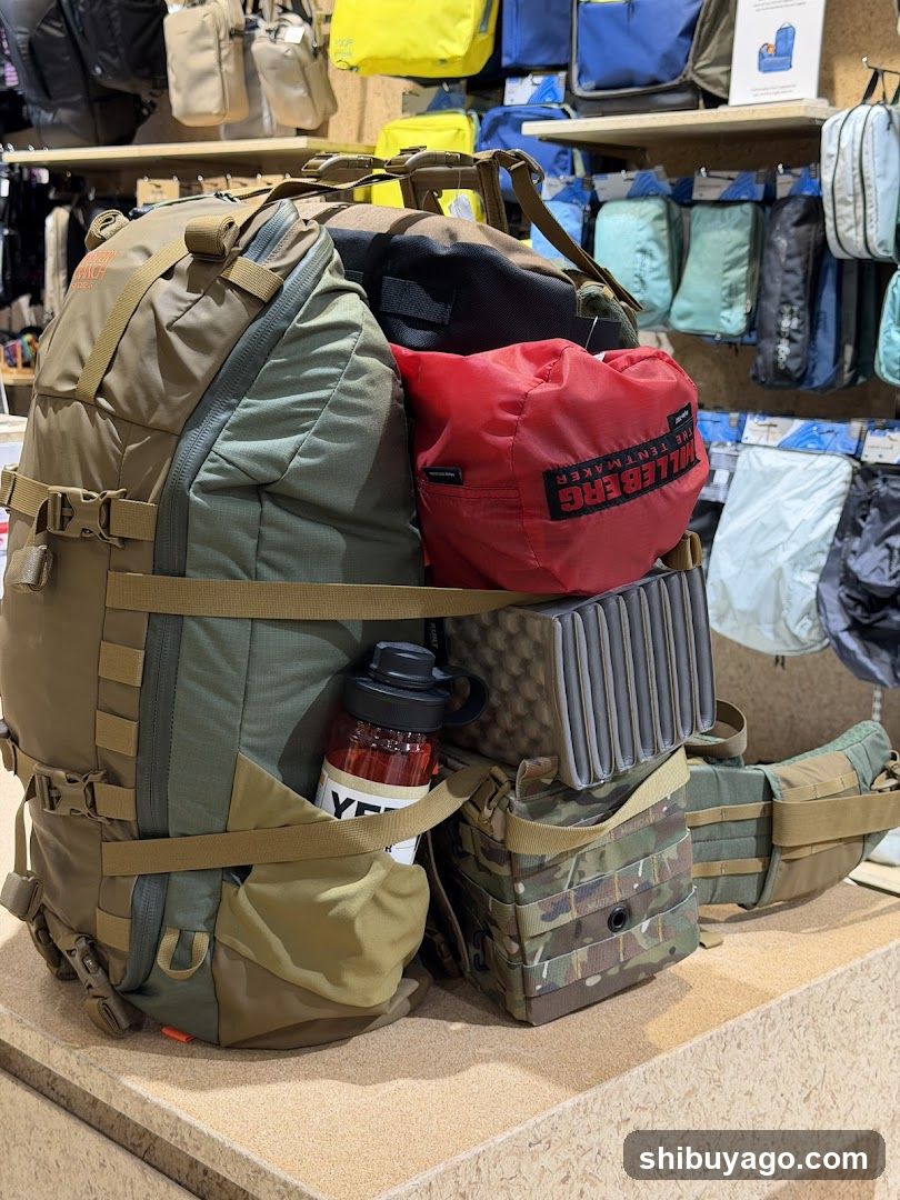 Backpack Display in Store
