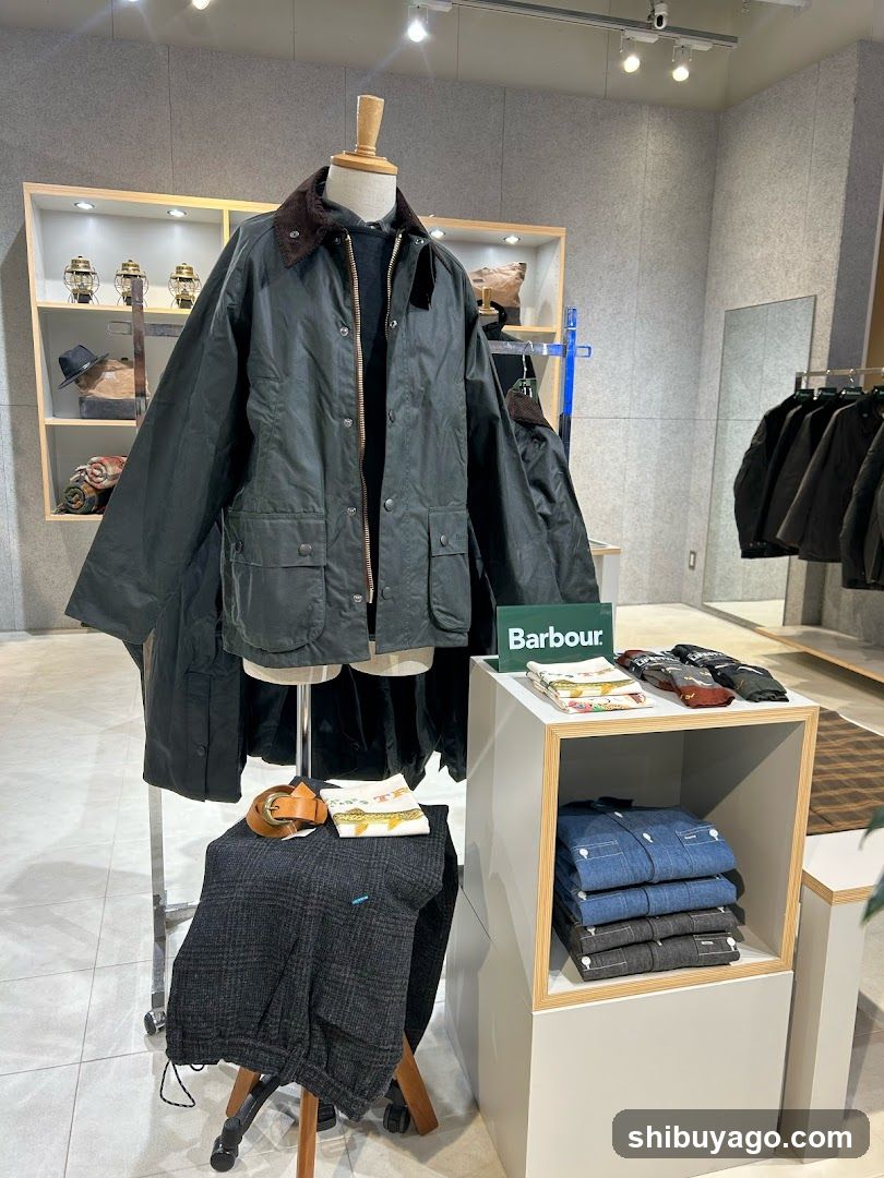 Barbour Clothing Display