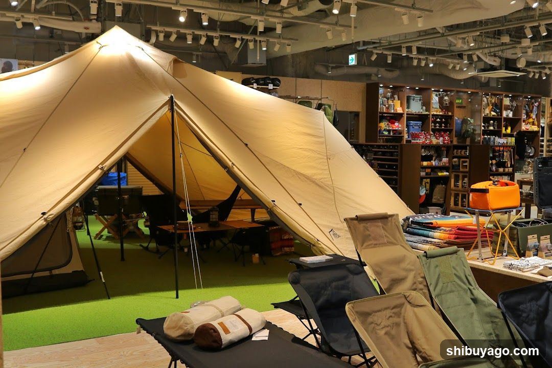 Camping Gear Display in Store