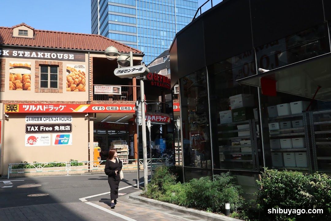 Street Scene with Storefronts and Signage