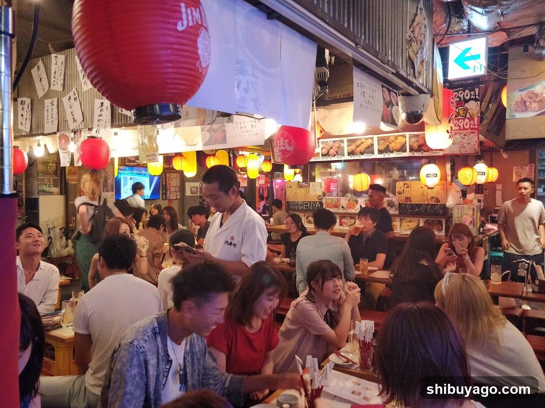 Busy Japanese Restaurant Interior