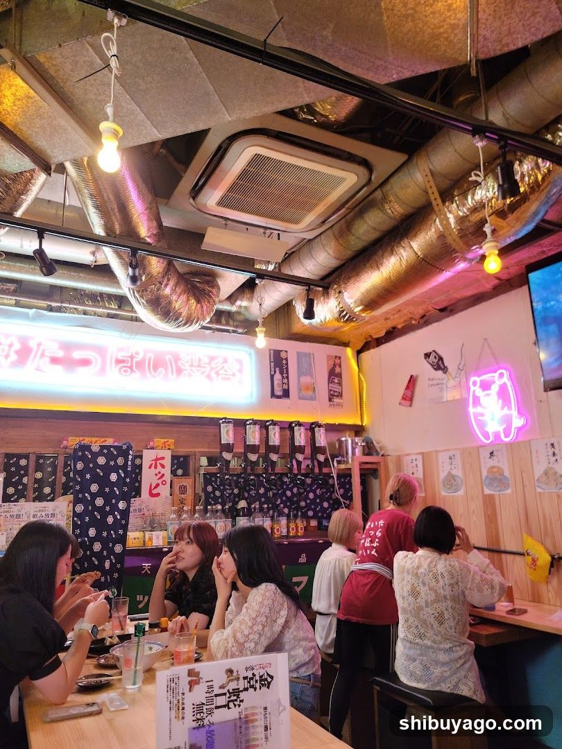 Interior of a Japanese Izakaya Bar