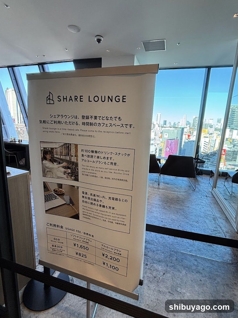 Share Lounge Signage