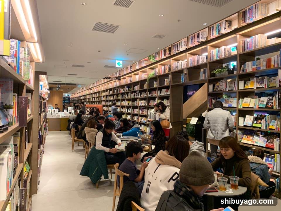 Bookstore Interior with Patrons