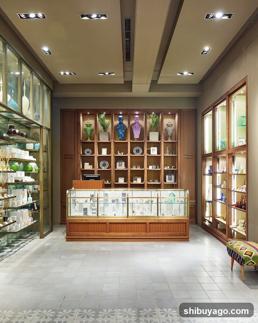 Interior of a boutique store