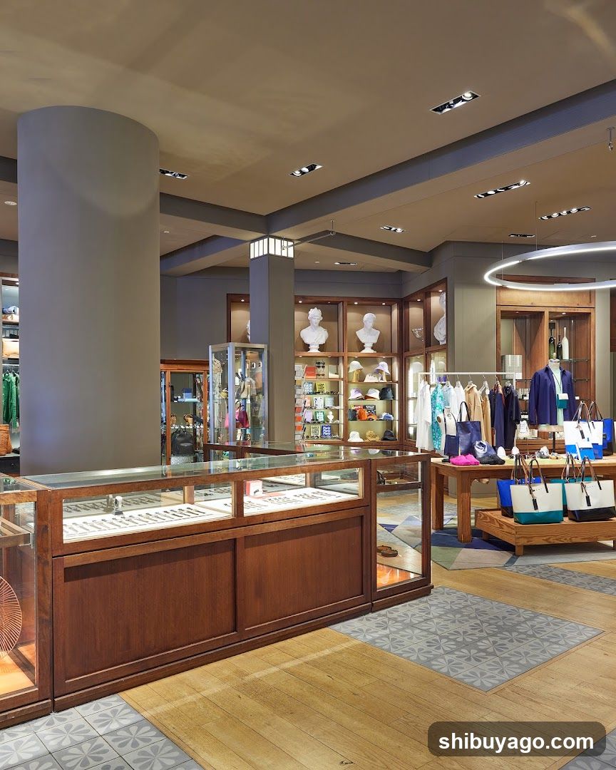 Interior of a luxury retail store