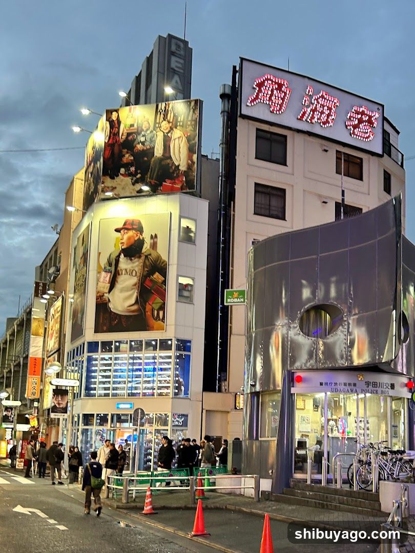 Urban Street Scene with Buildings and People