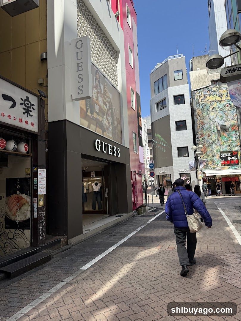 Street Scene with Shops and Pedestrians