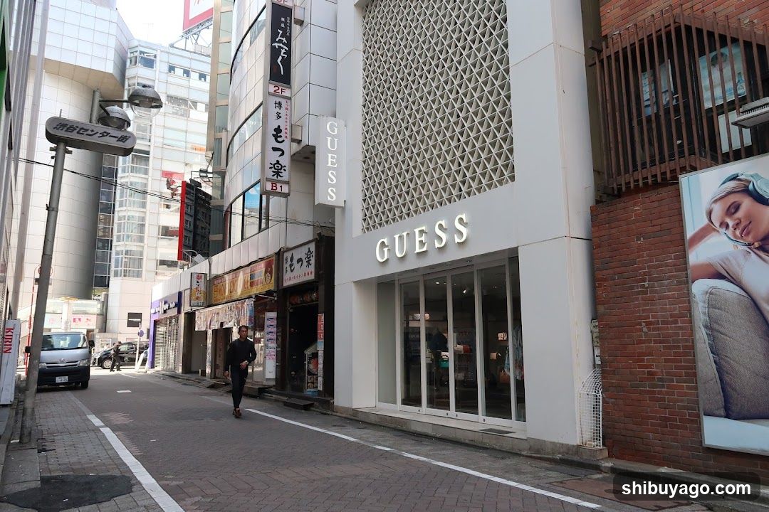 Street scene with storefronts