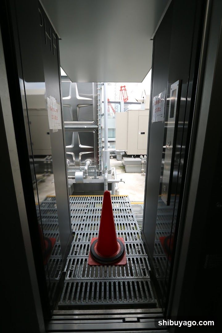 Industrial Equipment Area with Safety Cone