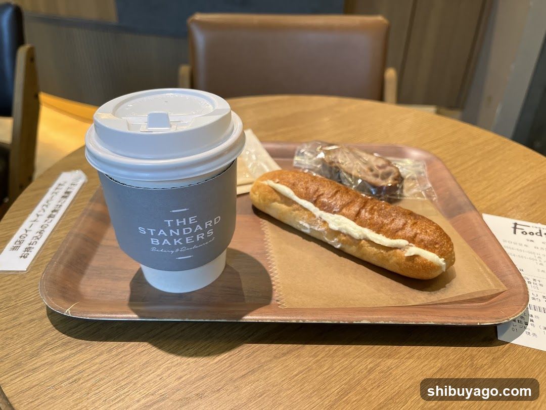 Coffee and Pastry on Tray