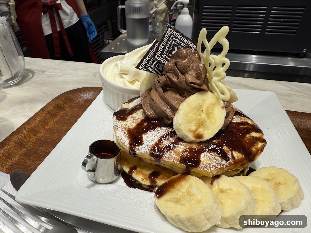 Banana Pancake with Chocolate Ice Cream
