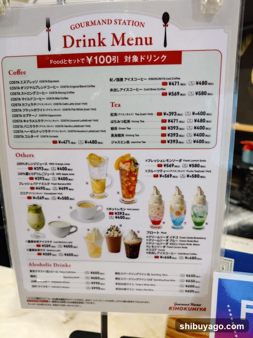 Gourmand Station Drink Menu