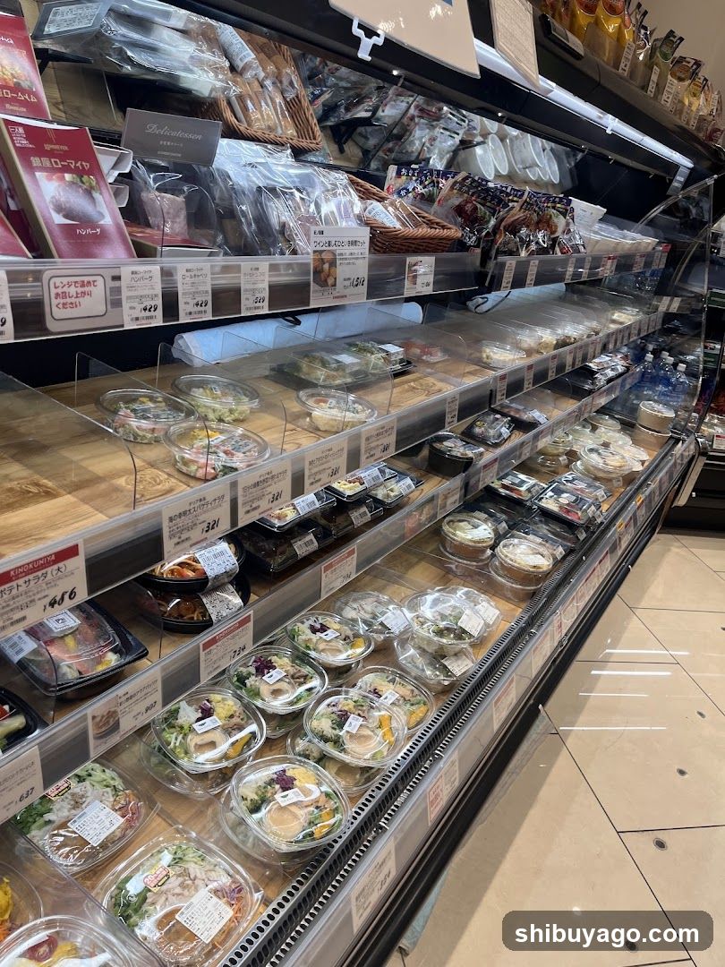 Refrigerated Food Display in Store