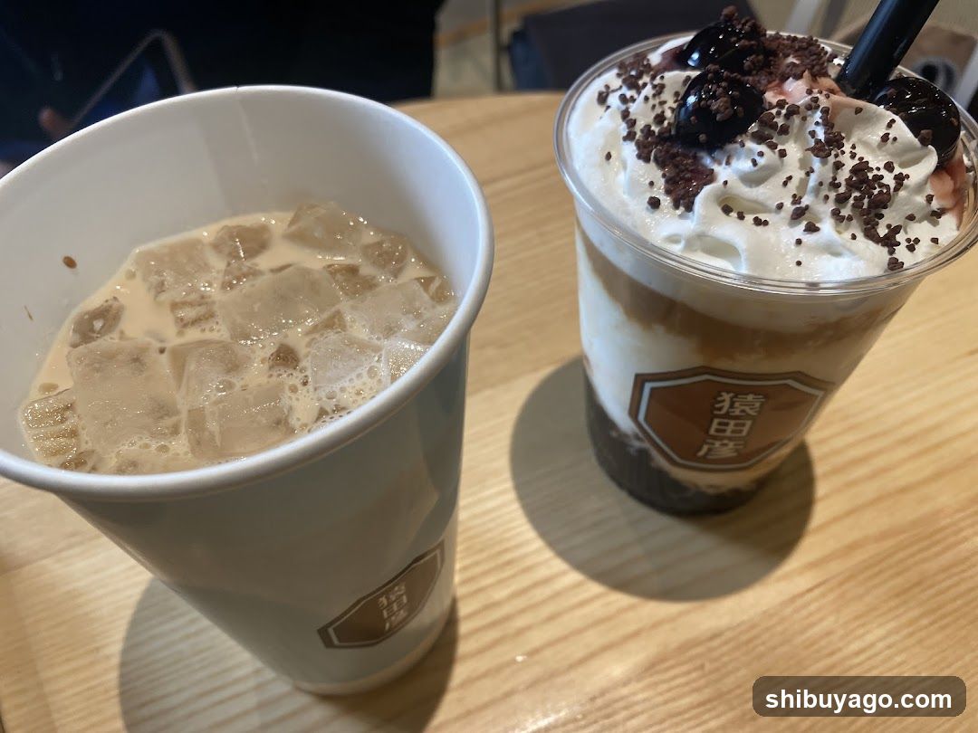 Iced Coffee and Dessert Drink